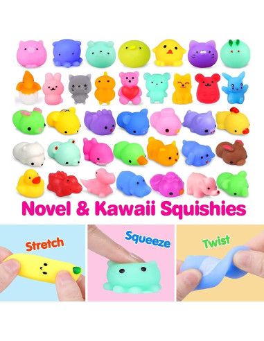 124 Piezas de Juguetes Antiestrés para Niños - Rellenos de Piñata