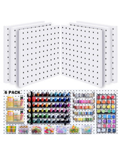 Organizador de Pared Tablero Perforado SKYFOOST 6 Piezas Blanco