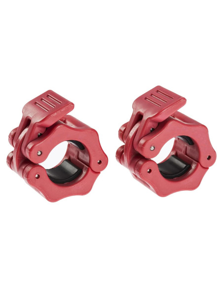 Abrazaderas de barra de 25mm GW Tech Rojo - Par de collares de pesas
