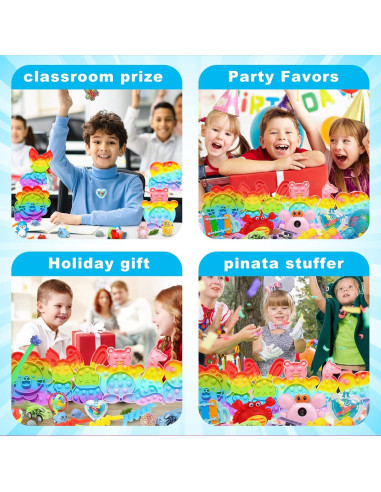 1000 Juguetes Fidget para Fiestas - Relleno de Piñata ZEAYOU