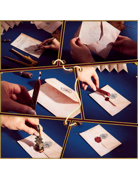 Juego de Escritura Harry Potter con Plumas Varita y Papelería