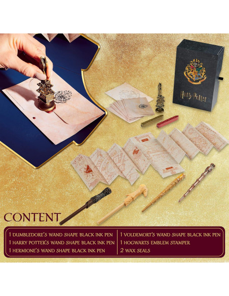 Juego de Escritura Harry Potter con Plumas Varita y Papelería