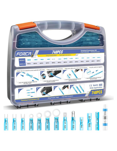 Kit de Conectores de Cable Termoretráctiles FORCA 740pcs