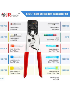 Kit de Conectores de Crimpado JRready ACT-232 IP68 300 Piezas 2