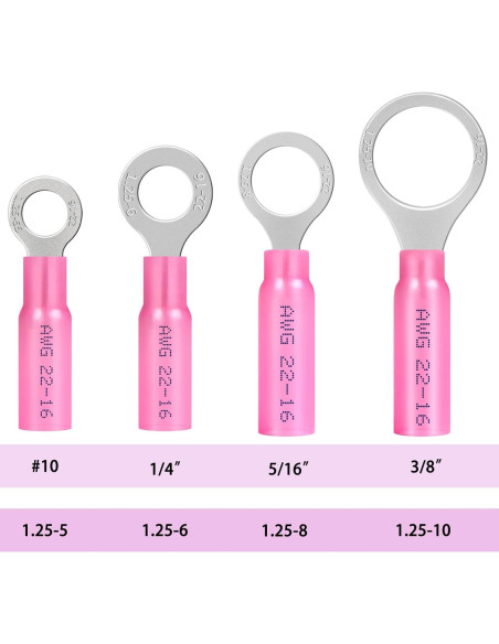 Kit de Conectores Termocontraíbles Twippo 550 Piezas 22-10AWG