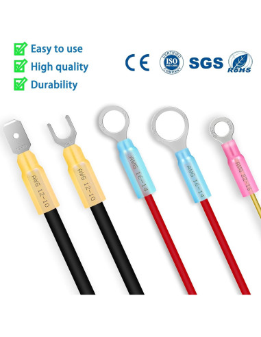 Kit de Conectores Termocontraíbles Twippo 550 Piezas 22-10AWG