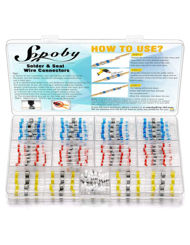 Kit de 120 Conectores de Cable Aislados Sopoby - Impermeables