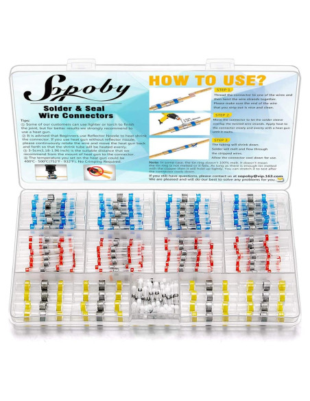 Kit de 120 Conectores de Cable Aislados Sopoby - Impermeables