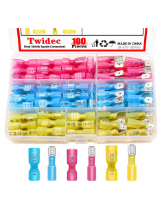 Kit de Conectores de Espada Termoretráctiles Twidec 100PCS