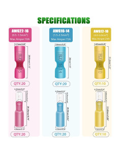 Kit de Conectores de Espada Termoretráctiles Twidec 100PCS 2