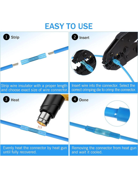 Kit de 270 Conectores Termocontraíbles Kuject para Cables