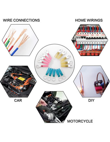 Kit de Conectores Termoretráctiles Intashi 520PCS AWG 22-10