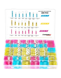 Kit de Conectores Termoretráctiles Legend 37 - 500 Piezas, 22-10 AWG 2