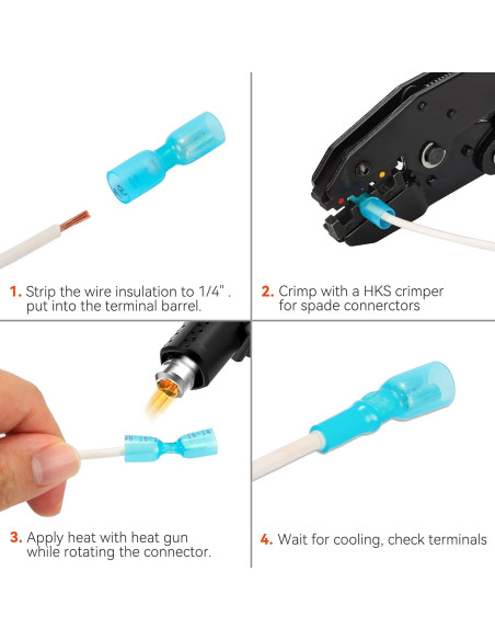 Kit de Conectores de Espada HKS 200PCS AWG 22-10 - Impermeables
