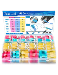 Kit de Conectores Eléctricos Aislados Plustool 560PCS AWG22-10