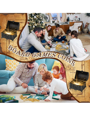 Juego de 200 Monedas Pirata de Metal Hanaive - Oro - 2.7 cm