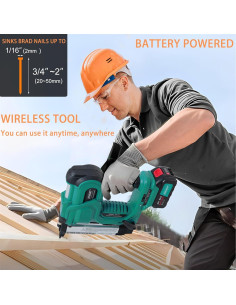 Clavadora eléctrica 2-en-1 JOVANT 20V con 800 clavos y grapas 2