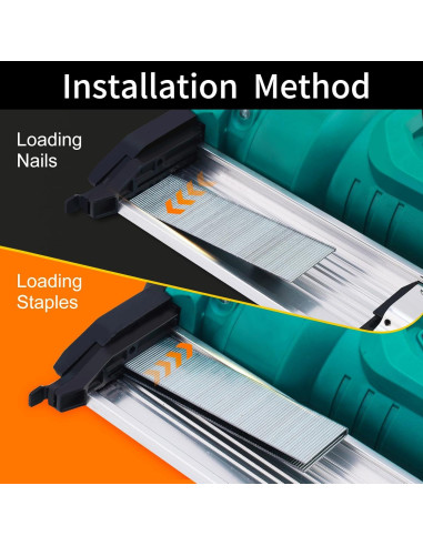 Clavadora eléctrica 2-en-1 JOVANT 20V con 800 clavos y grapas
