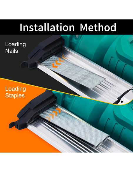 Clavadora eléctrica 2-en-1 JOVANT 20V con 800 clavos y grapas