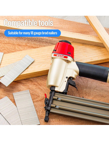 Clavos Brad Galvanizados Meite 18GA 1.15kg 5000 Unidades