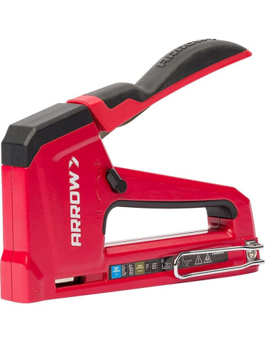 Grapadora Manual 2-en-1 Arrow T50RED2 para Tapicería y Aislamiento