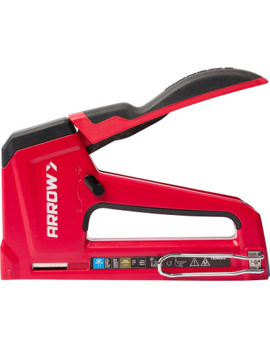 Grapadora Manual 2-en-1 Arrow T50RED2 para Tapicería y Aislamiento