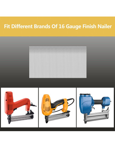 Clavos de Acabado 16 GA SimCos Acero Inoxidable 304 - 1200 Piezas