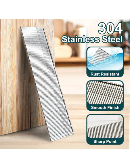 Clavos Brad 18 GA Acero Inoxidable 304 3000 pcs Toicann