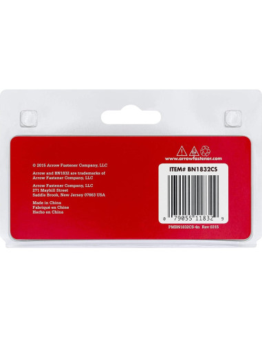 Clavos Brad de Acero 18 Calibres Arrow BN1832CS 1000 Unidades 50 mm