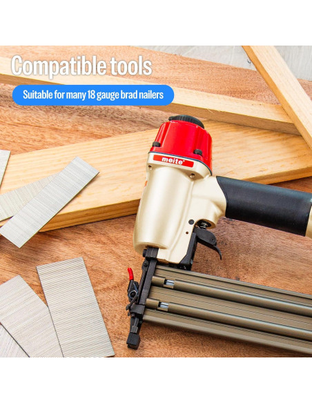 Clavos Brad Galvanizados Meite 18GA 4.45cm 5000 Unidades