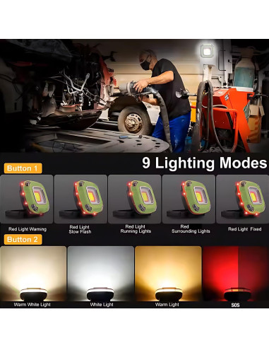 Luz de Trabajo LED Recargable StoneBrook 2000LM 10000mAh