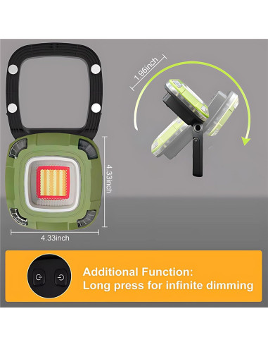 Luz de Trabajo LED Recargable StoneBrook 2000LM 10000mAh