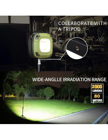 Luz de Trabajo LED Recargable StoneBrook 2000LM 10000mAh