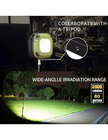 Luz de Trabajo LED Recargable StoneBrook 2000LM 10000mAh