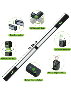 Luz de Trabajo Recargable Durapower 4400mAh Magnética 2