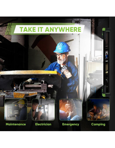 Luz de Trabajo Recargable Durapower 4400mAh Magnética