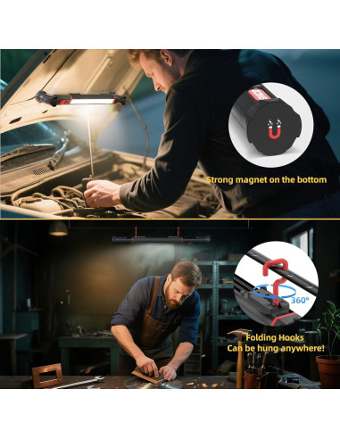 Luz de Trabajo Magnética LED 5200mAh Shuncanda con 4 Modos