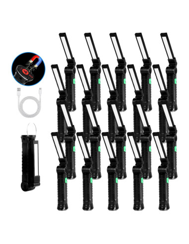 Luz de Trabajo Recargable KunHe con Base Magnética - Paquete de 20