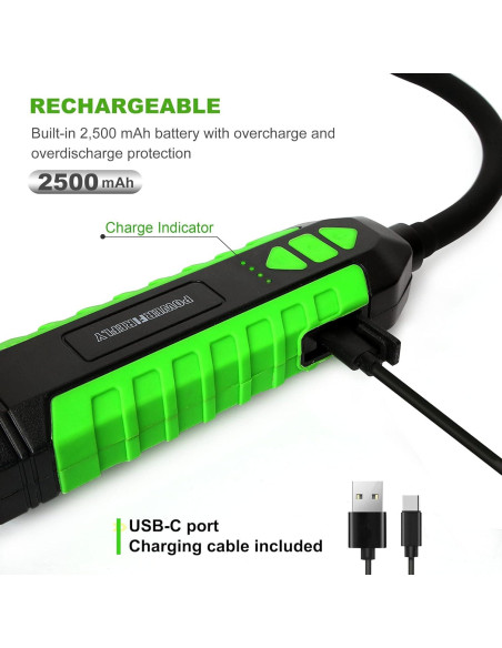 Luz de Trabajo LED Recargable QYAN 300 Lúmenes Gooseneck 45.72 cm Luz de Trabajo LED Recargable QYAN 300 Lúmenes Gooseneck 45.72 cm