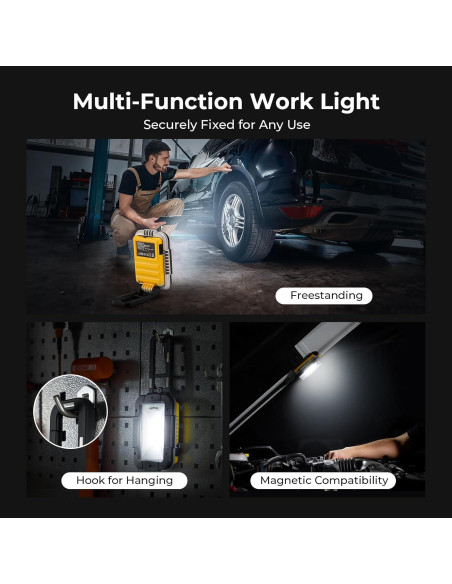 Luz de Trabajo BougeRV WL01 PRO 1500 Lúmenes LED Recargable Luz de Trabajo BougeRV WL01 PRO 1500 Lúmenes LED Recargable