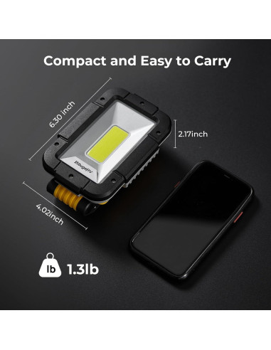 Luz de Trabajo BougeRV WL01 PRO 1500 Lúmenes LED Recargable
