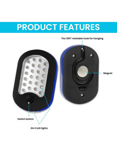 Paquete de 3 Luces de Trabajo LED AlltroLite Portátiles 2