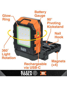 Luz de Trabajo LED Klein Tools MODbox 1000 Lúmenes Recargable 2