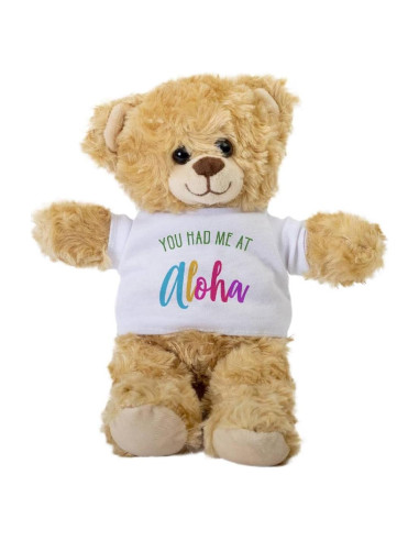 Oso de Peluche SpreadPassion 25.4 cm con Camiseta Blanca