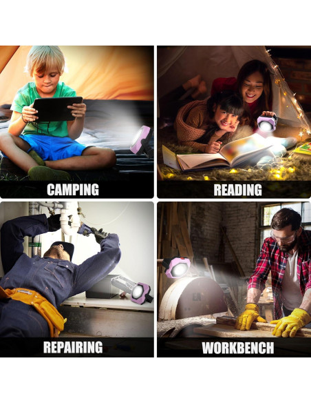 Luz de Trabajo Solar LED SEAMGAIC 500LM Inalámbrica 2 Paquete Luz de Trabajo Solar LED SEAMGAIC 500LM Inalámbrica 2 Paquete