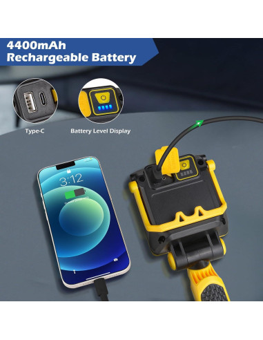 Luz de Trabajo LED Recargable ALGSOTHLY 2500LM 4400mAh