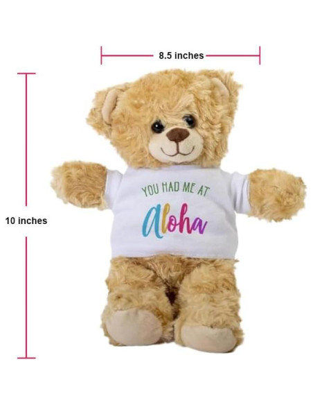 Oso de Peluche SpreadPassion 25.4 cm con Camiseta Blanca