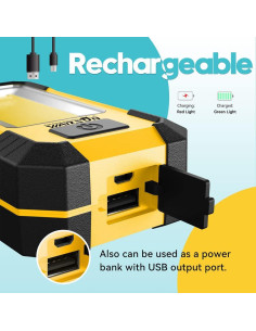 Luz de Trabajo LED WARSUN Y36 30W 1200 Lúmenes Recargable 2