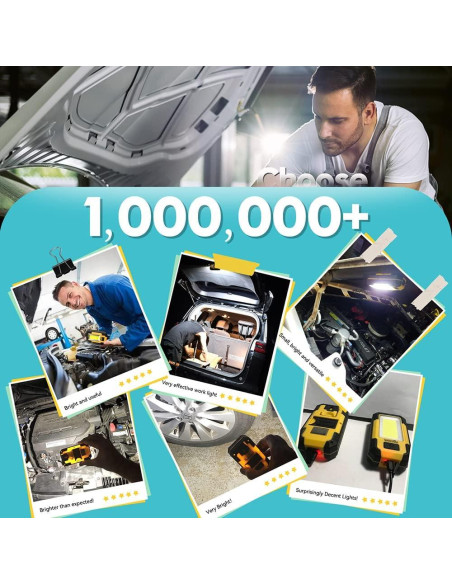 Luz de Trabajo LED WARSUN Y36 30W 1200 Lúmenes Recargable