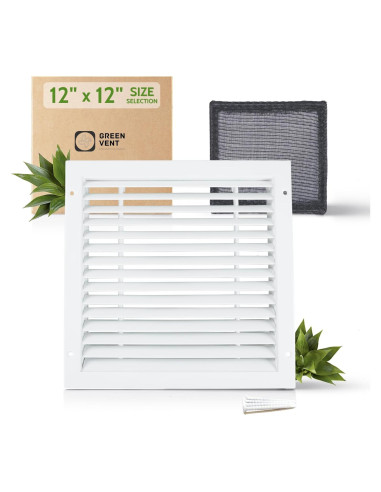 Rejilla de Retorno de Aire 30x30 cm Aluminio Blanco GREEN VENT